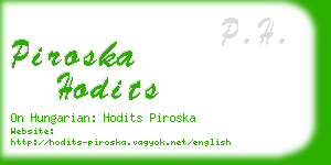 piroska hodits business card